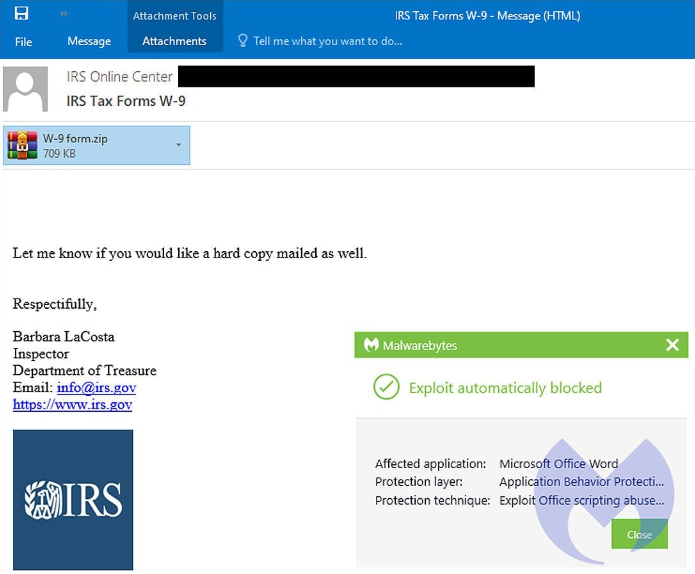 eware the Emotet Malware Being Distributed as Fake W-9 Tax Forms from the IRS