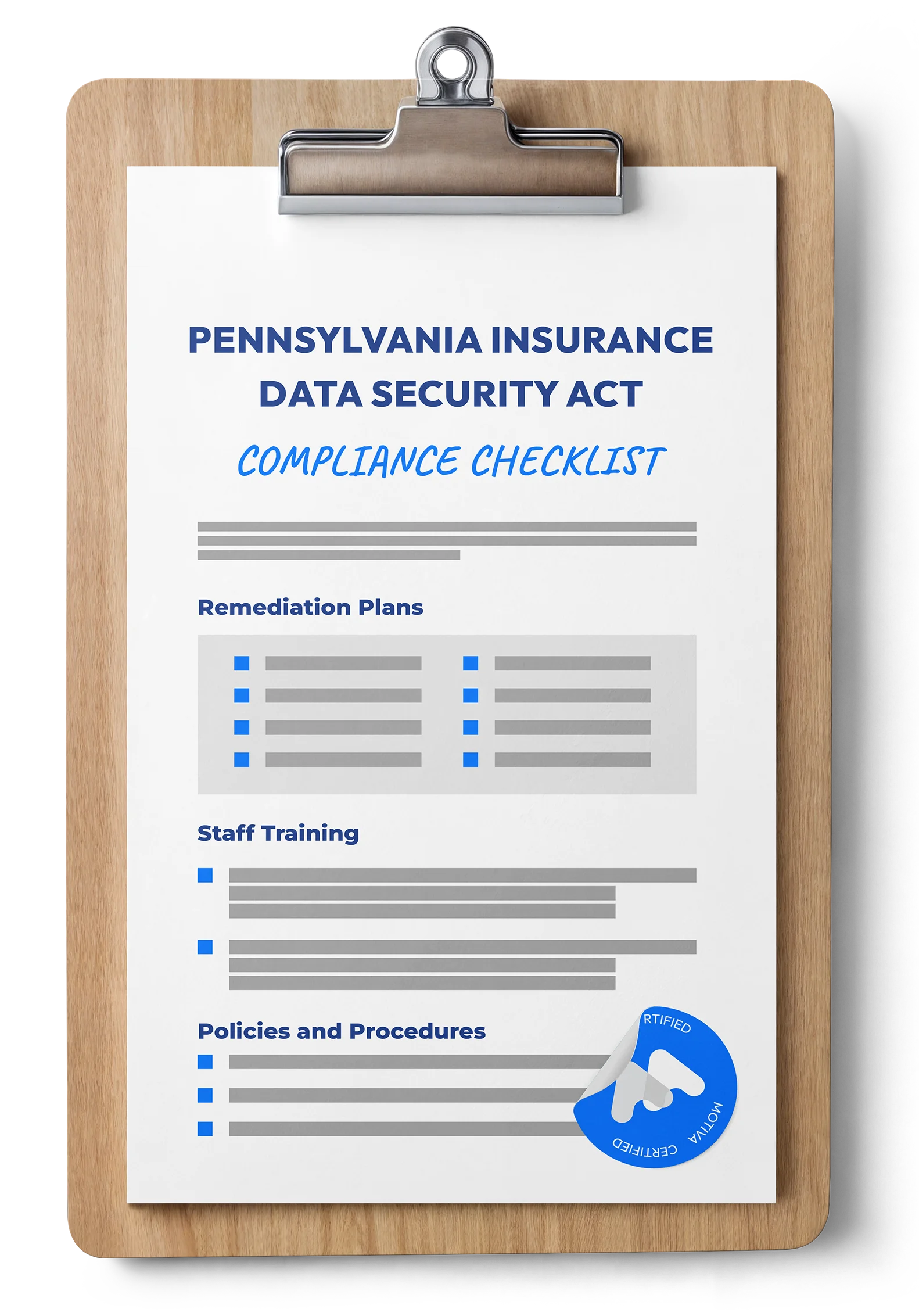 Pennsylvania Insurance Data Security Act 30 Pennsylvania Compliance Checklist